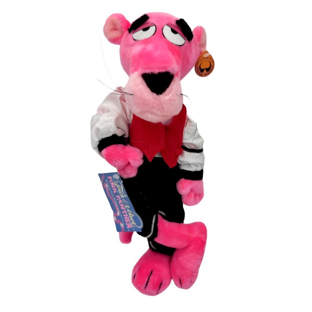 Vintage Pink Panther Touch of Velvet Plush Special Effects 1980 w/ Stand & Tags